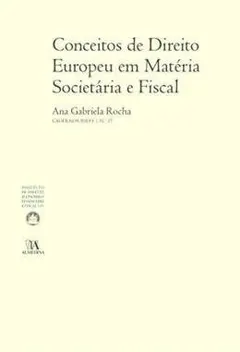 Capa: Conceitos de direito europeu em matéria societária e fiscal